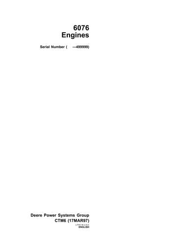 Pdf CTM6 John Deere 6076 Engine Repair Service Manual