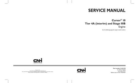 Service Manual - Case IH F3AFE613A*A Cursor 10 Tier 4A (interim) and Stage IIIB Engine 51421979