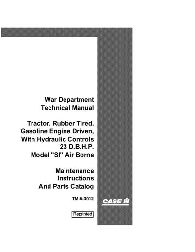 Case IH Tractor SI Operator’s Manual TM-5-3012