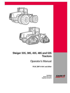 Case IH Tractor Steiger 335,385,435,485,535 PIN Z8F111501 & AFTER Operator’s Manual 84230644