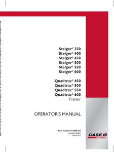 PDF Case IH Steiger 350,400,450,500,550,600 Quadtrac 450,500,550,600 Tractor Operator’s Manual 84295156