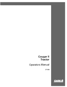 Case IH Tractor Steiger Cougar II Operator’s Manual 37-036