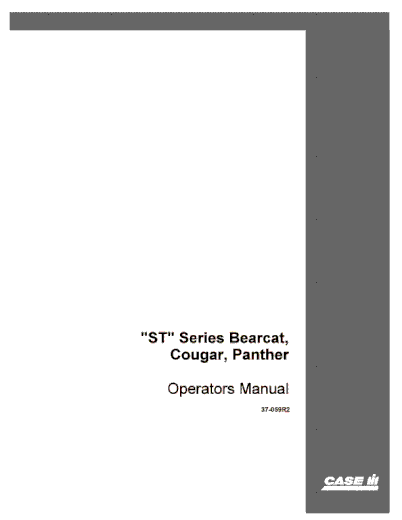 Case IH Tractor Steiger Series III Bearcat cougar panther Operator’s Manual 37-059R2Case IH Tractor Steiger Series III Bearcat cougar panther Operator’s Manual 37-059R2