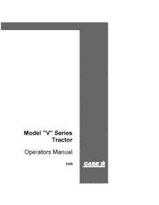 PDF Case IH V Series Tractor with Parts List ( VC VI VD ) Operator’s Manual 5286