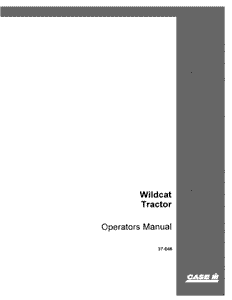 Case IH Tractor Wildcat ST RC210 Operator’s Manual 