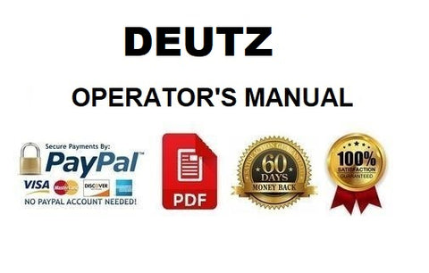 Operator's Manual - Deutz Fahr D6806, D7206 Tractor Download 