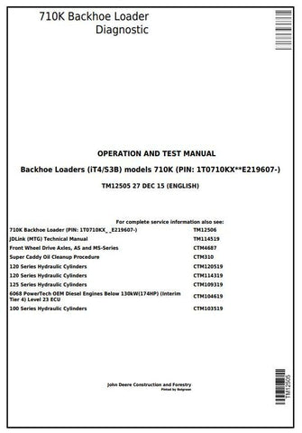 PDF TM12505 John Deere Backhoe Loader 710k (It4/S3B) Diagnostic & Test Service Manual