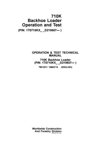 Pdf TM12511 John Deere Backhoe Loader 710k (T3/S3A) Diagnostic and Test Manual