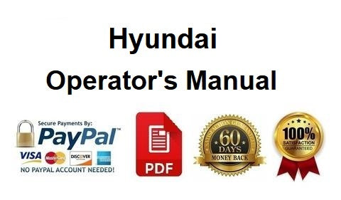 OPERATOR'S MANUAL - HYUNDAI HL757TM-7A WHEEL LOADER DOWNLOAD