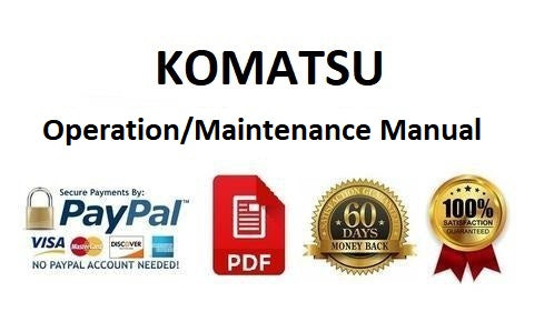 Operation and Maintenance Manual - Komatsu MX35 (JPN) Crawler Excavator SN 6001-UP