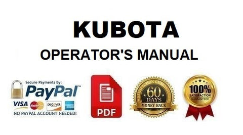 Operator's Manual - Kubota Svl75-2 Compact Track Loader Download