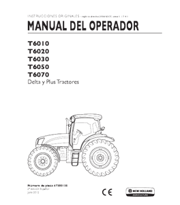 OPERATOR'S MANUAL - NEW HOLLAND T6010, T6020, T6030, T6050, T6070 TRACTOR DOWNLOAD