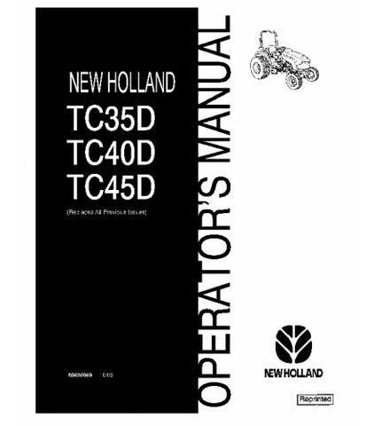 OPERATOR'S MANUAL - NEW HOLLAND TC35D, TC40D, TC45D TRACTOR DOWNLOAD