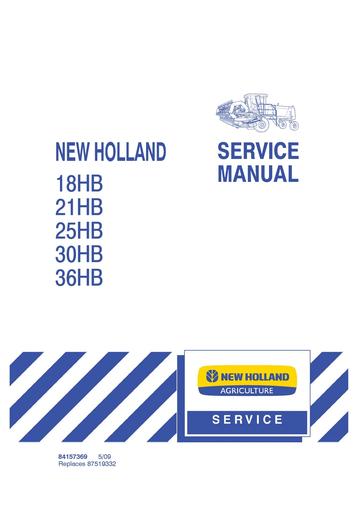 Service Manual - New Holland 18 21 25 30 36 HB Platforms 84157369