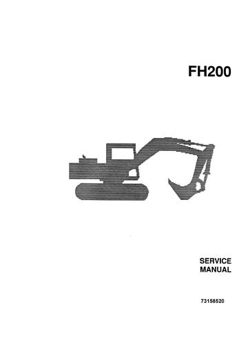 Service Manual - New Holland FH200 Hydraulic Excavator 73158520R0