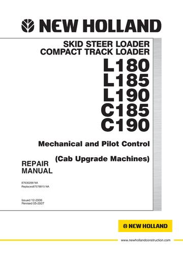 New Holland L180 L185 L190 C185 C190 Skid Steer Loader Compact Track Loader 87630288NAR0 Workshop Manual Pdf, New Holland L180 L185 L190 C185 C190 Skid Steer Loader Compact Track Loader 87630288NAR0 Workshop Manual online, New Holland L180 L185 L190 C185 C190 Skid Steer Loader Compact Track Loader 87630288NAR0 Workshop Manual official Factory, New Holland L180 L185 L190 C185 C190 Skid Steer Loader Compact Track Loader 87630288NAR0 Workshop Manual Instant Download, New Holland L180 L185 L190 C185 C190 Skid S