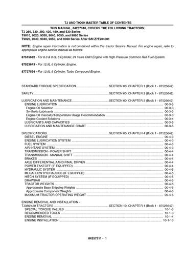 New Holland TJ280 TJ330 TJ380 TJ430 TJ480 TJ530 T9010 T9020 T9030 T9040 T9050 T9060 Series Tractor 84257310 Workshop Manual Pdf, New Holland TJ280 TJ330 TJ380 TJ430 TJ480 TJ530 T9010 T9020 T9030 T9040 T9050 T9060 Series Tractor 84257310 Workshop Manual online, New Holland TJ280 TJ330 TJ380 TJ430 TJ480 TJ530 T9010 T9020 T9030 T9040 T9050 T9060 Series Tractor 84257310 Workshop Manual official Factory, New Holland TJ280 TJ330 TJ380 TJ430 TJ480 TJ530 T9010 T9020 T9030 T9040 T9050 T9060 Series Tractor 84257310 W