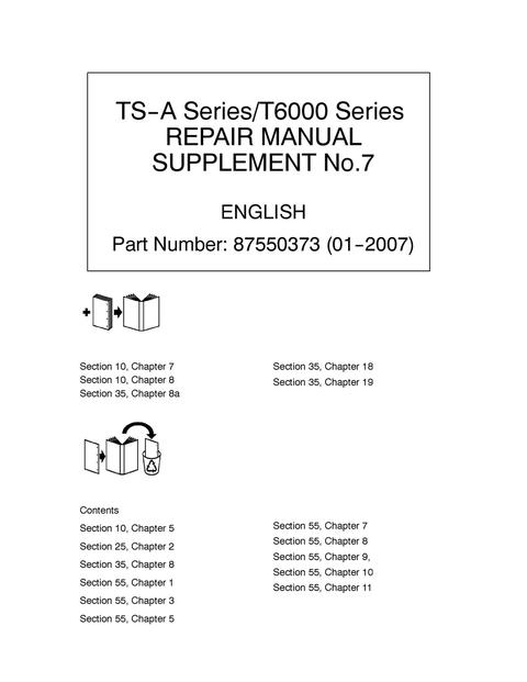 Service Manual - New Holland TS-A Series T6000 Tractor 87550373