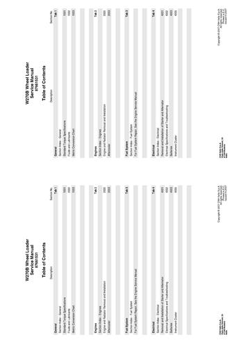 Service Manual - New Holland W270B Wheel Loader 87661531