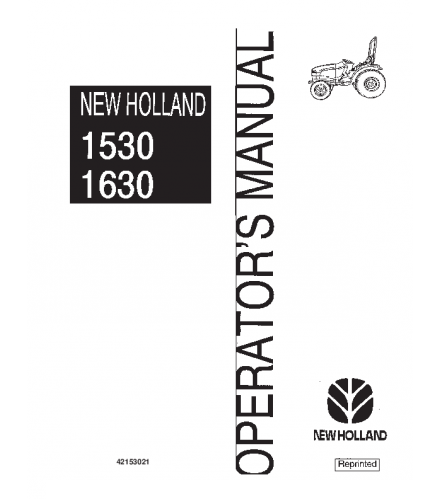 OPERATOR'S MANUAL - NEW HOLLAND 1530, 1630 TRACTOR DOWNLOAD