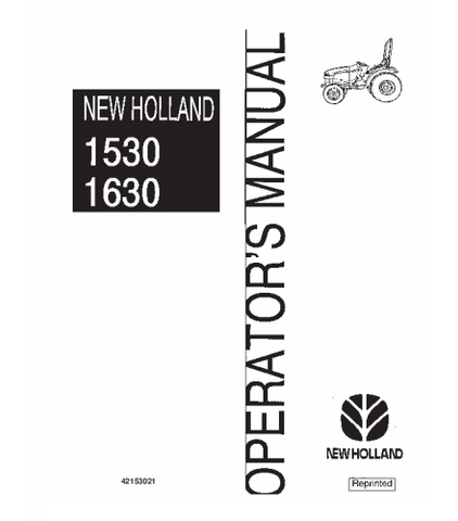 OPERATOR'S MANUAL - NEW HOLLAND 1530, 1630 TRACTOR DOWNLOAD