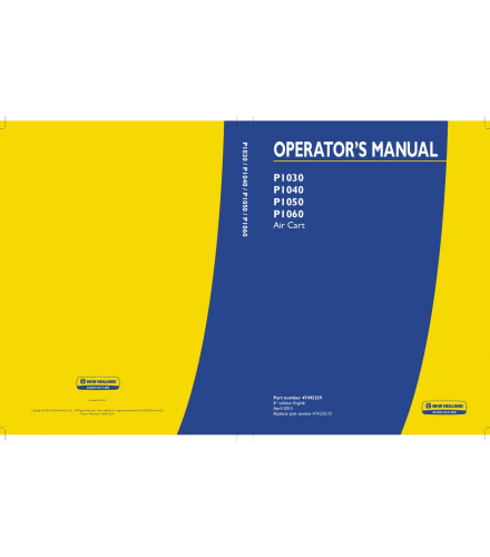 OPERATOR'S MANUAL - NEW HOLLAND P1030, P1040, P1050, P1060 AIR CART 