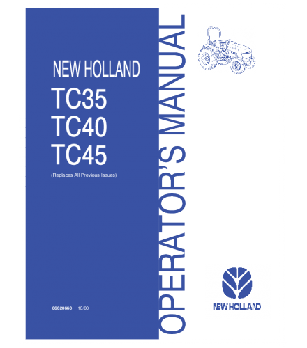 OPERATOR'S MANUAL - NEW HOLLAND TC35, TC40, TC45 TRACTOR DOWNLOAD