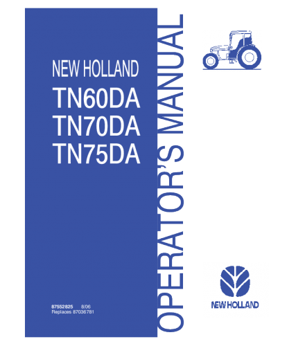 OPERATOR'S MANUAL - NEW HOLLAND TN60DA, TN70DA, TN75DA TRACTOR DOWNLOAD