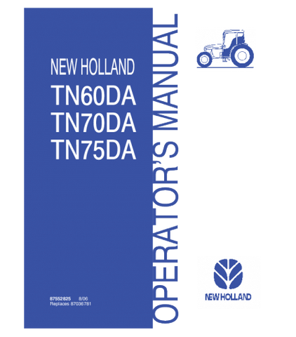 OPERATOR'S MANUAL - NEW HOLLAND TN60DA, TN70DA, TN75DA TRACTOR DOWNLOAD