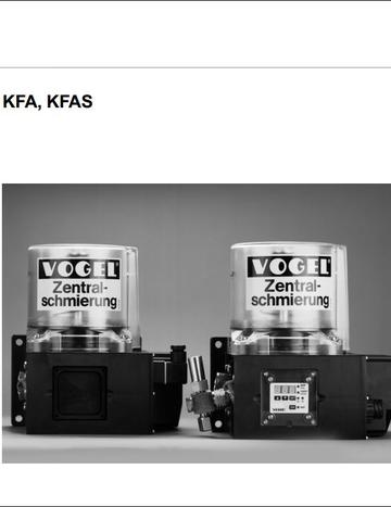 Operating Instructions Manual - KOMATSU Vogel Central Lubrication KAF KAFS Pump Units 