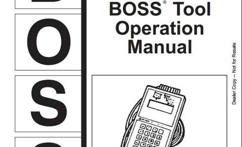 Operation Manual - Bobcat Boss Tool Download 