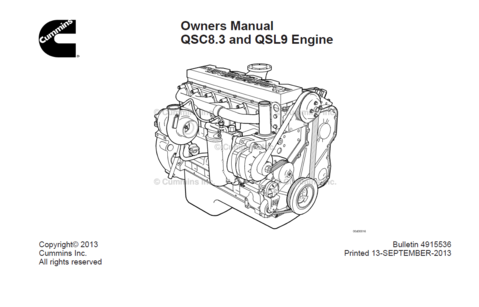 Operation & Maintenance Manual - CUMMINS QSC8.3 & QSL9(Tier2) Engine Download