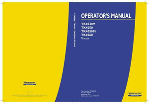 Operator's Manual - 2014 New Holland TK4030V TK4050 TK4050M TK4060 Tractor 47768430