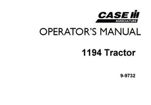 Operator’s Manual-Case IH Tractor 1194 9-9732