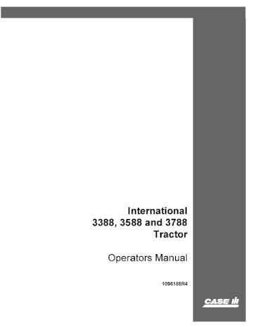 Operator’s Manual-Case IH Tractor 3388 3588 3788 1096188R4