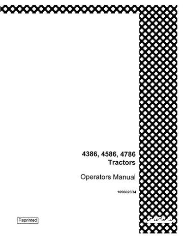 Operator’s Manual-Case IH Tractor 4386 4586 4786 1096026R4
