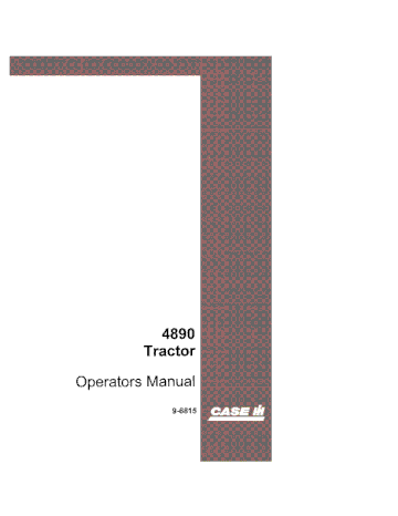Operator’s Manual-Case IH Tractor 4890 9-6815
