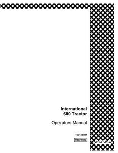 Operator’s Manual-Case IH Tractor 600 1004457R1