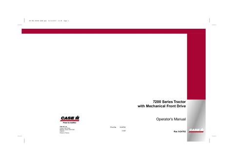 Operator’s Manual-Case IH Tractor 7210 7220 7230 7240 7250 – European Model 9-24702