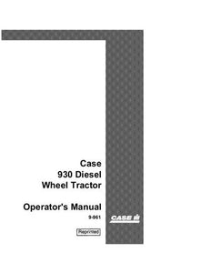 Operator’s Manual-Case IH Tractor 930 Diesel 9-961
