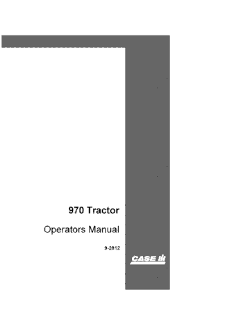 Operator’s Manual-Case IH Tractor 970 9-2812