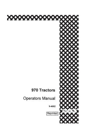 Operator’s Manual-Case IH Tractor 970 9-4682