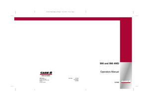 Operator’s Manual-Case IH Tractor 990 and 996 4WD 9-5108