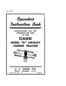 Operator’s Manual-Case IH Tractor Aircraft Carrier Tractor – Model SI Case 5602