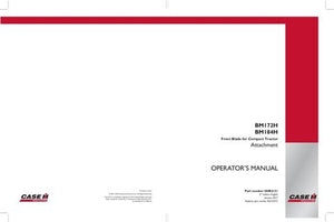Operator’s Manual-Case IH Tractor BM172H BM184H Front blade for compact 48082151