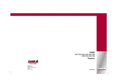 Operator’s Manual-Case IH Tractor CVX 1135 CVX 1145 CVX 1155 CVX 1170 CVX 1195 6-37143