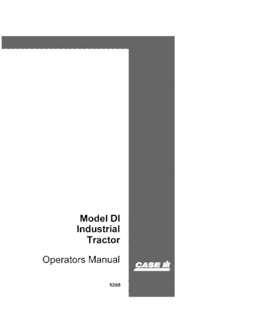 Operator’s Manual-Case IH Tractor DI 5298