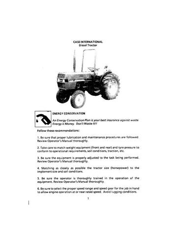 Operator’s Manual-Case IH Tractor Diesel 9-11811