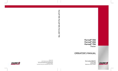 Operator’s Manual-Case IH Tractor FARMALL 55A 65A 75A  51590513