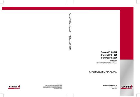 Operator’s Manual-Case IH Tractor Farmall 100U 110U 120U 48152622